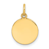 14K Round Disc Charm